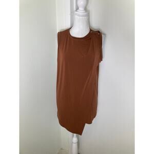 Malene Birger Camel Brown Shoulder Buckle Top sz S